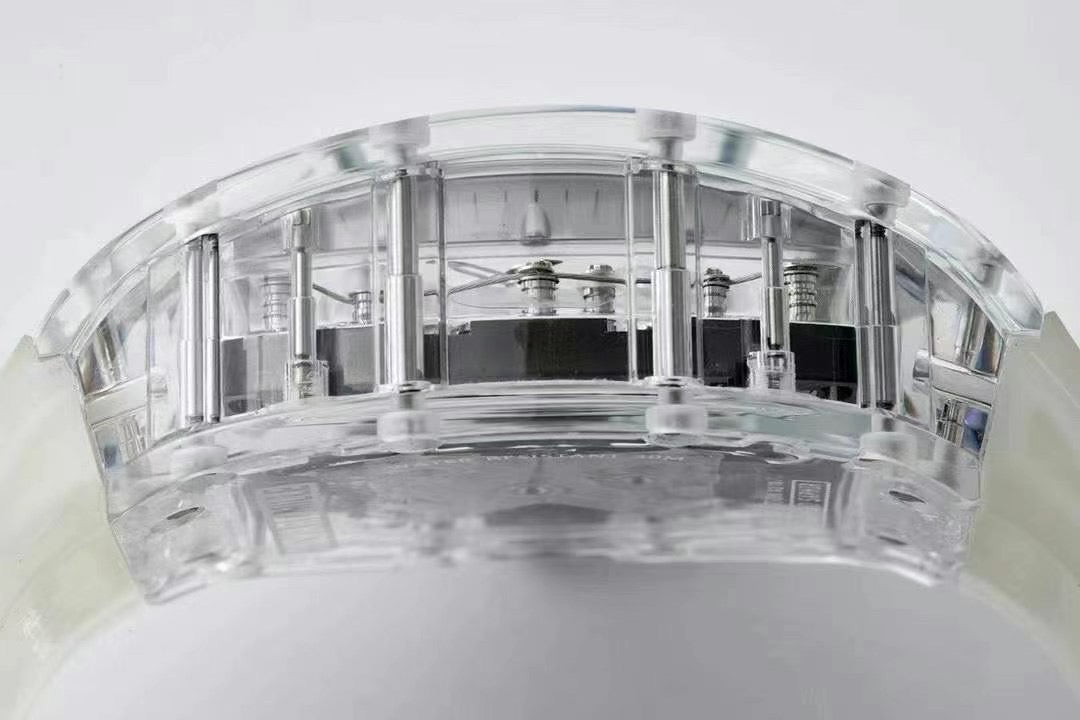 Transparent Ice Blue Skeleton Watch