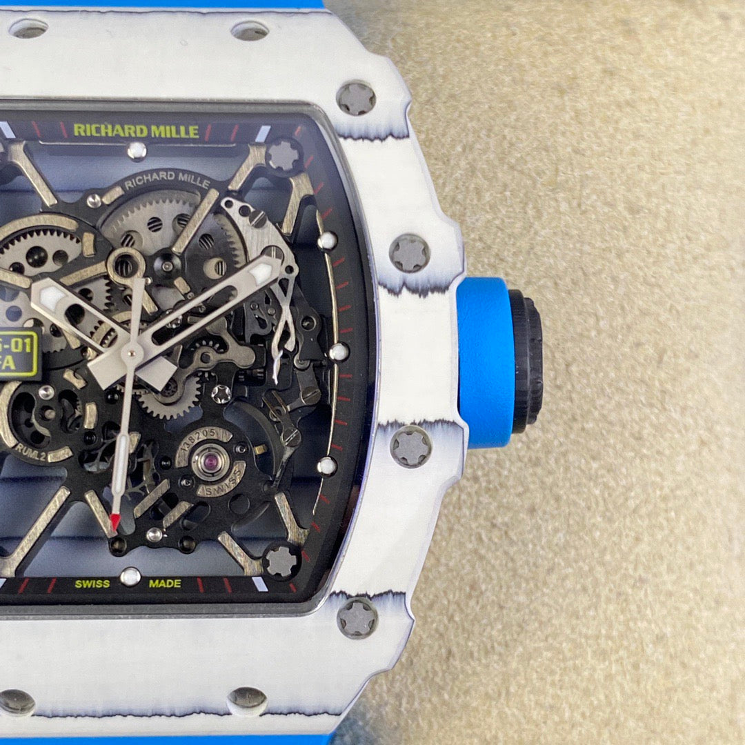 RM 35-01 Rafael Nadal Skeleton Automatic Watch White Case