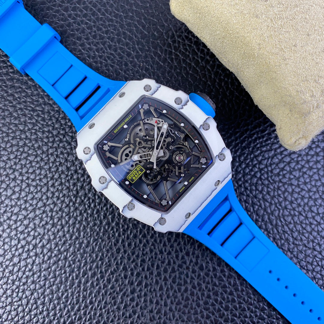 RM 35-01 Rafael Nadal Skeleton Automatic Watch White Case
