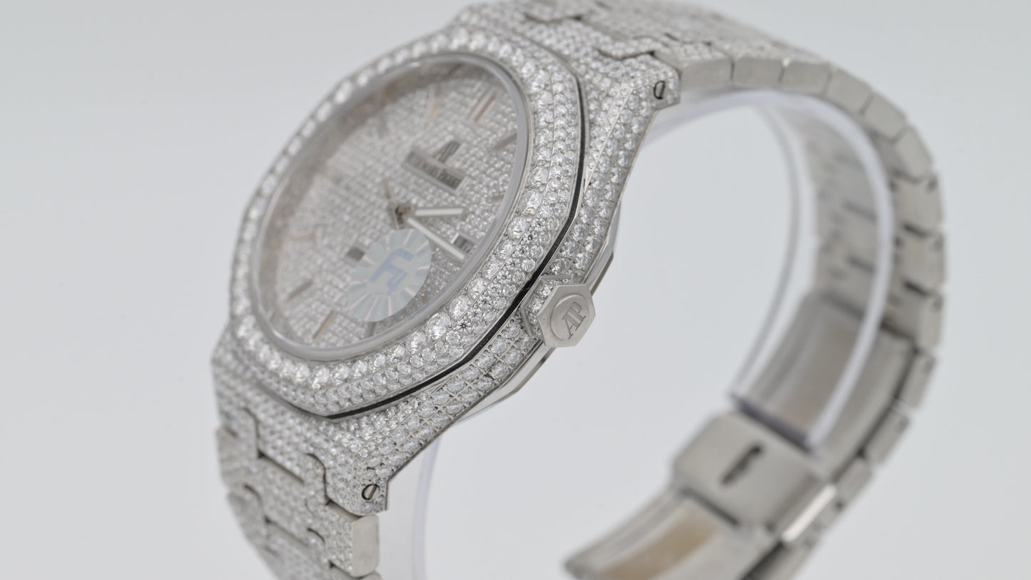 Royal Oak Diamond Pavé Arabic Dial Watch