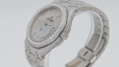Royal Oak Diamond Pavé Arabic Dial Watch