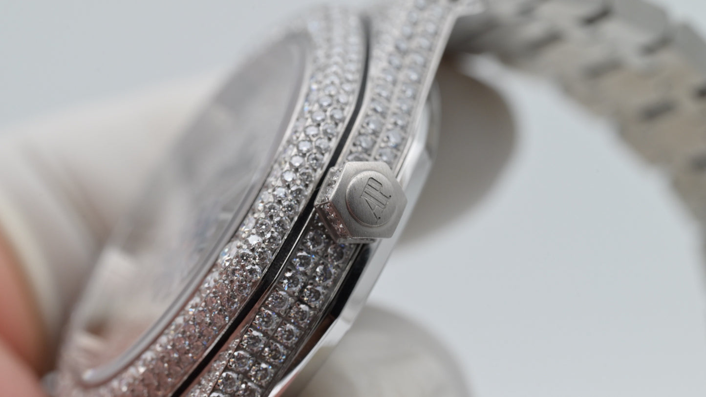 Royal Oak Diamond Pavé Arabic Dial Watch