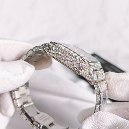 Santos Diamond Rainbow Dial Automatic Watch