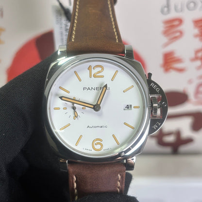 Luminor Due White Dial Brown