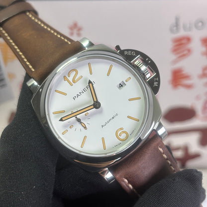 Luminor Due White Dial Brown