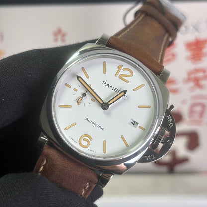 Luminor Due White Dial Brown