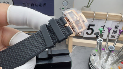 Overseas Rose Gold Silver Dial Watch