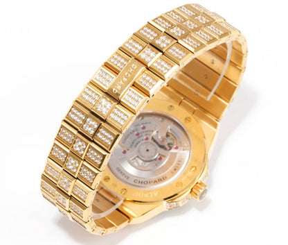 Alpine Eagle Diamond Pavé Blue Gem Bezel Gold