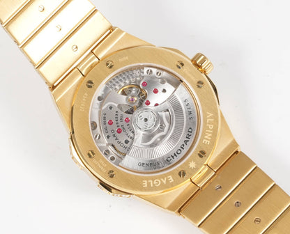 Alpine Eagle Diamond Pavé Blue Gem Bezel Gold