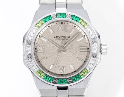 Alpine Eagle Purple Gem Bezel Gold Dial