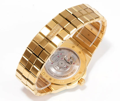Alpine Eagle Purple Gem Bezel Gold Dial