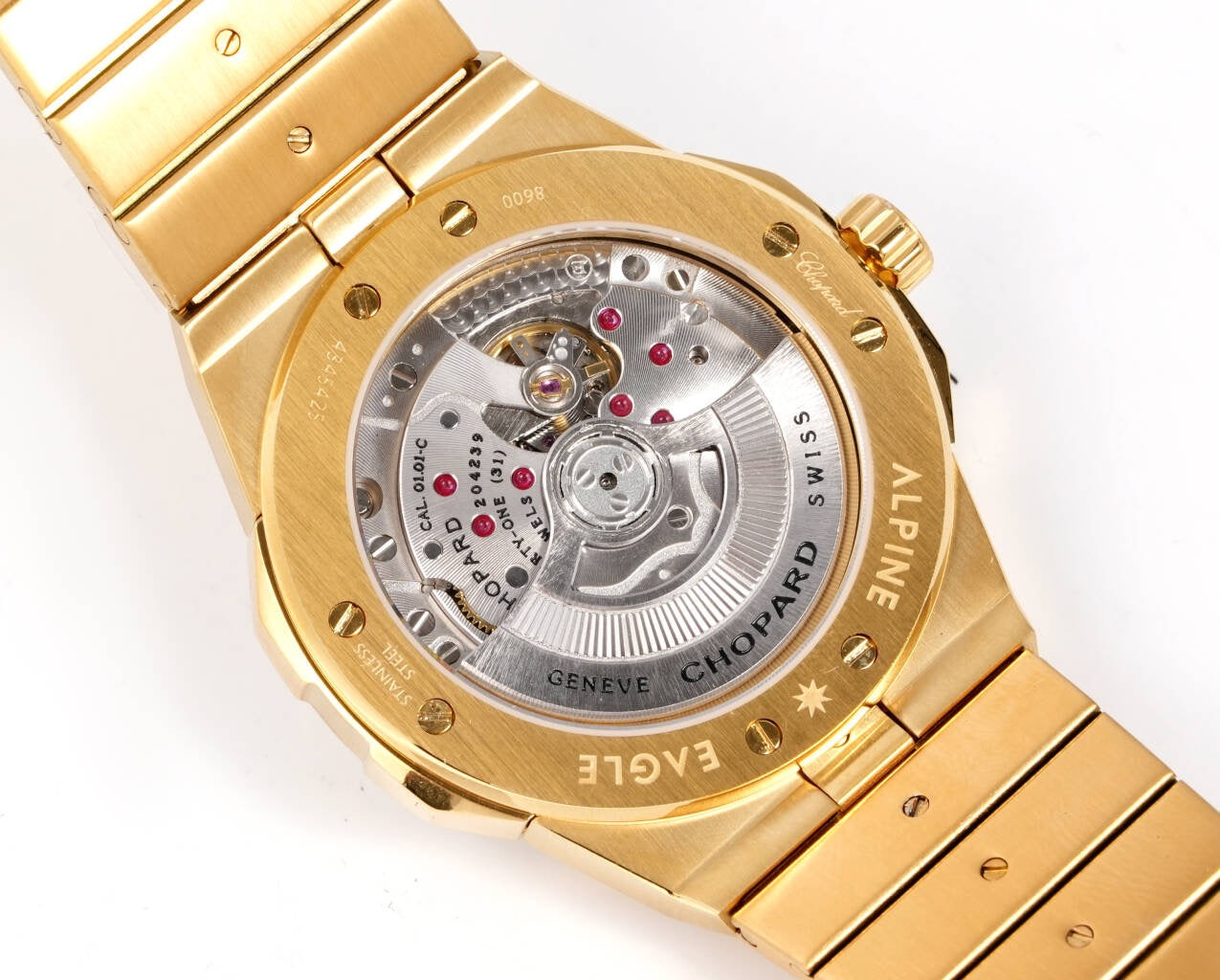 Alpine Eagle Purple Gem Bezel Gold Dial