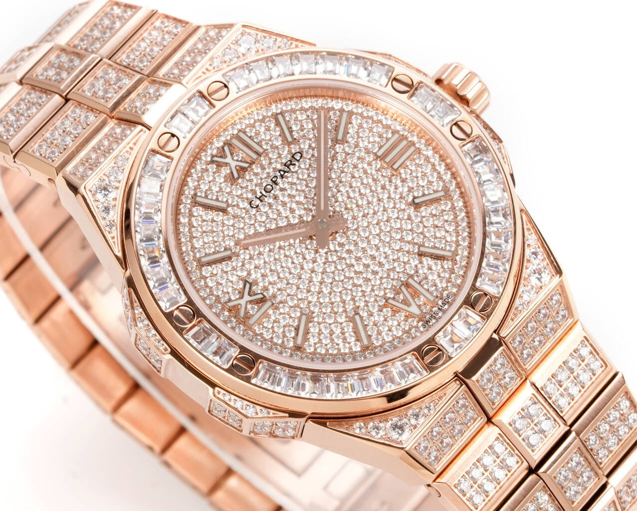 Alpine Eagle Diamond Pavé Blue Gem Bezel Gold
