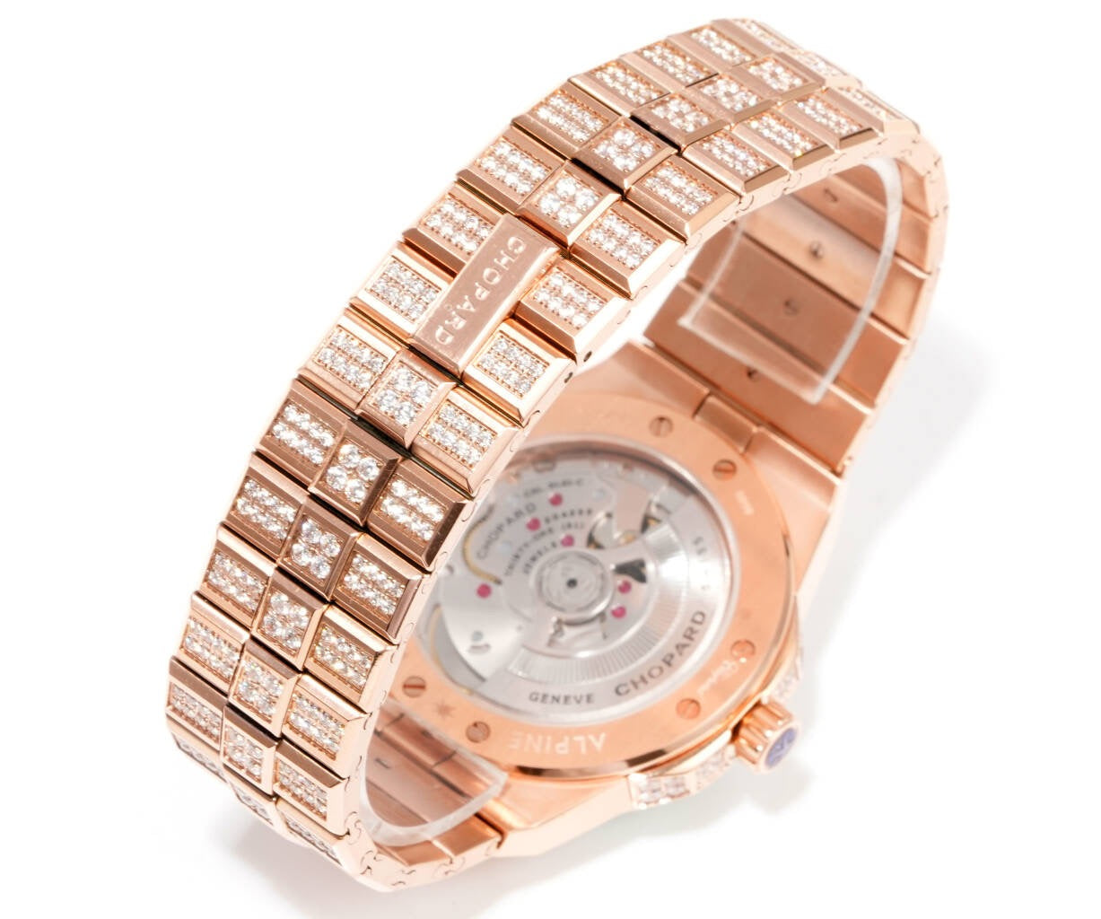 Alpine Eagle Diamond Pavé Blue Gem Bezel Gold
