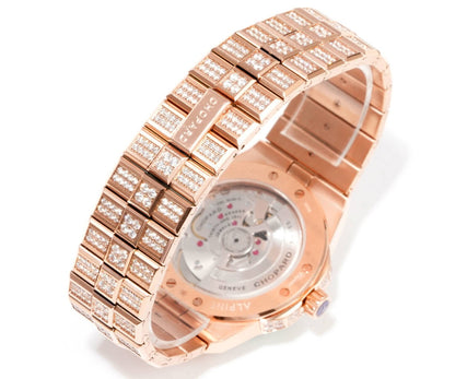 Alpine Eagle Diamond Pavé Blue Gem Bezel Gold