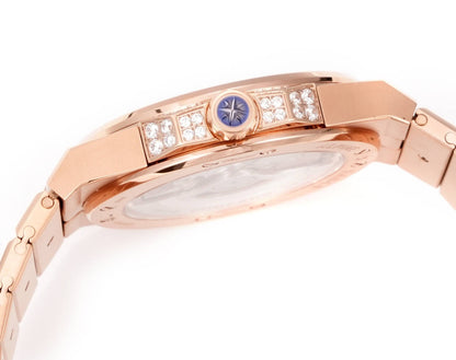 Alpine Eagle Diamond Pavé Blue Gem Bezel Gold
