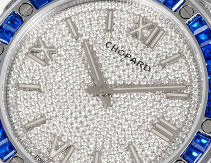 Alpine Eagle Diamond Pavé Blue Gem Bezel Gold