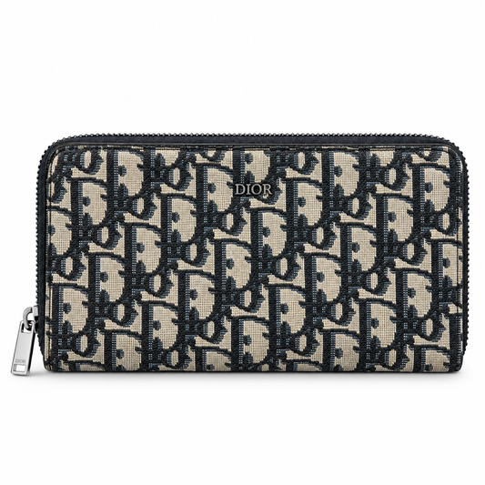 Oblique Jacquard Zipped Long