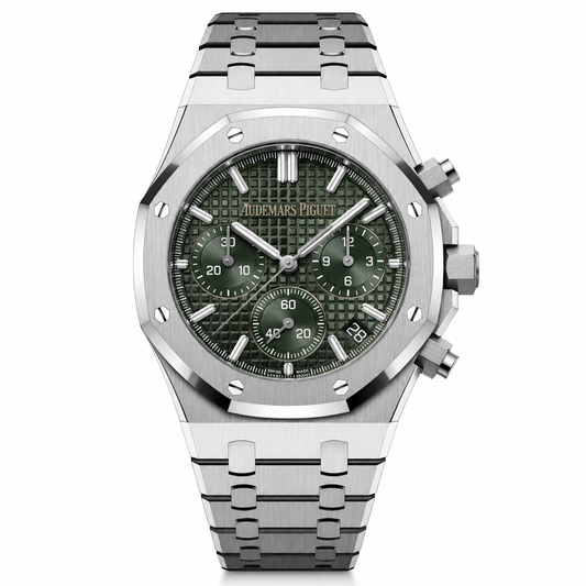 Royal Oak Chronograph Green Dial Steel Bracelet Watch