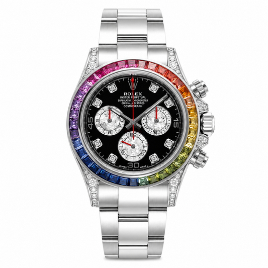 Daytona Rainbow Diamond Dial Oyster Bracelet Watch