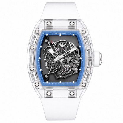 Transparent Ice Blue Skeleton Watch