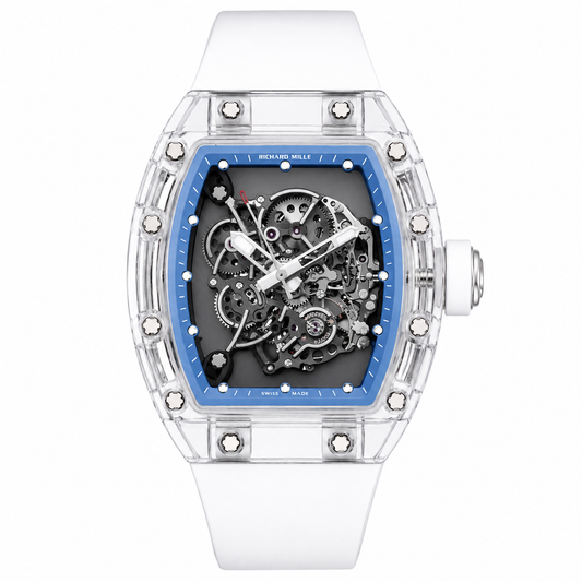 Transparent Ice Blue Skeleton Watch