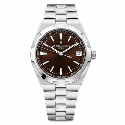 Overseas Burgundy Sunburst Dial Watch