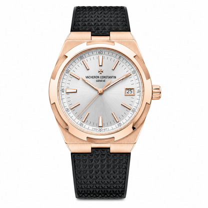 Overseas Rose Gold Silver Dial Watch