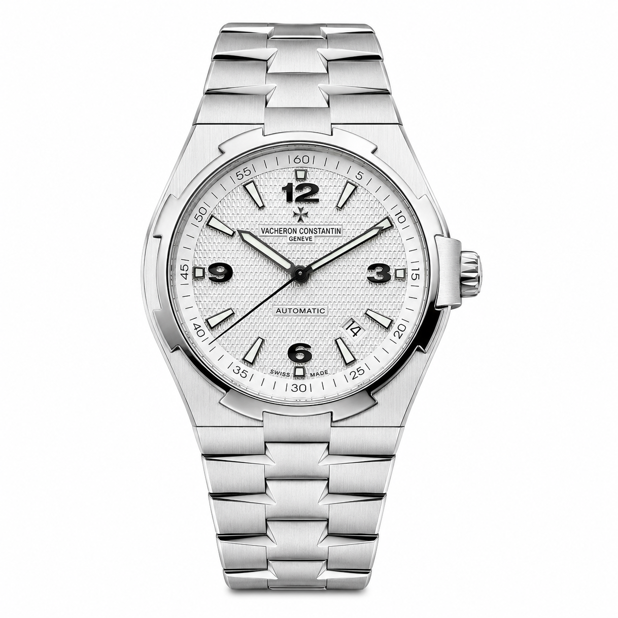 Overseas Silver Textured Dial Watch