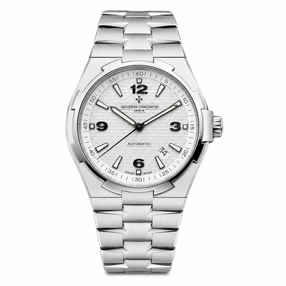 Overseas Silver Textured Dial Watch