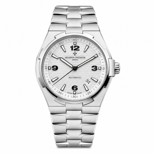 Overseas Silver Textured Dial Watch