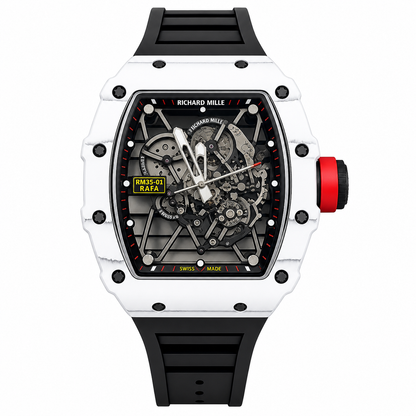RM 35-01 Rafael Nadal Skeleton Automatic Watch White Case