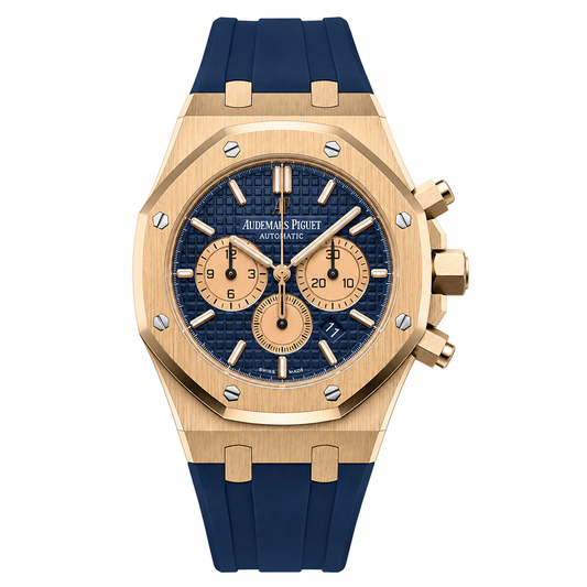 Royal Oak Chronograph Automatic 41mm Rose Gold Blue Dial