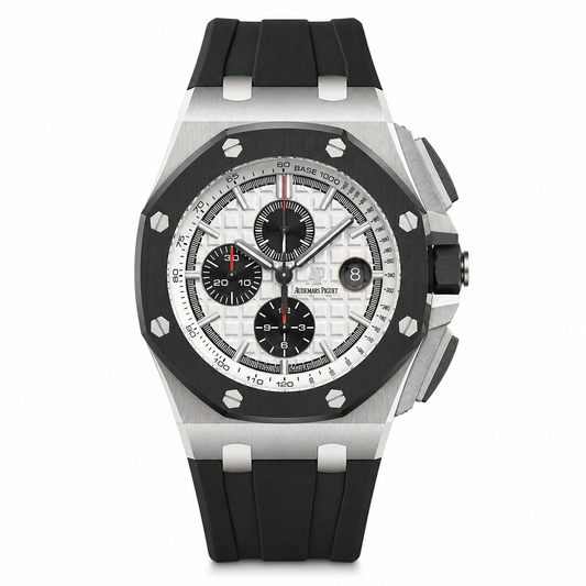 Royal Oak Offshore Chronograph 42mm Titanium Black Bezel White Dial