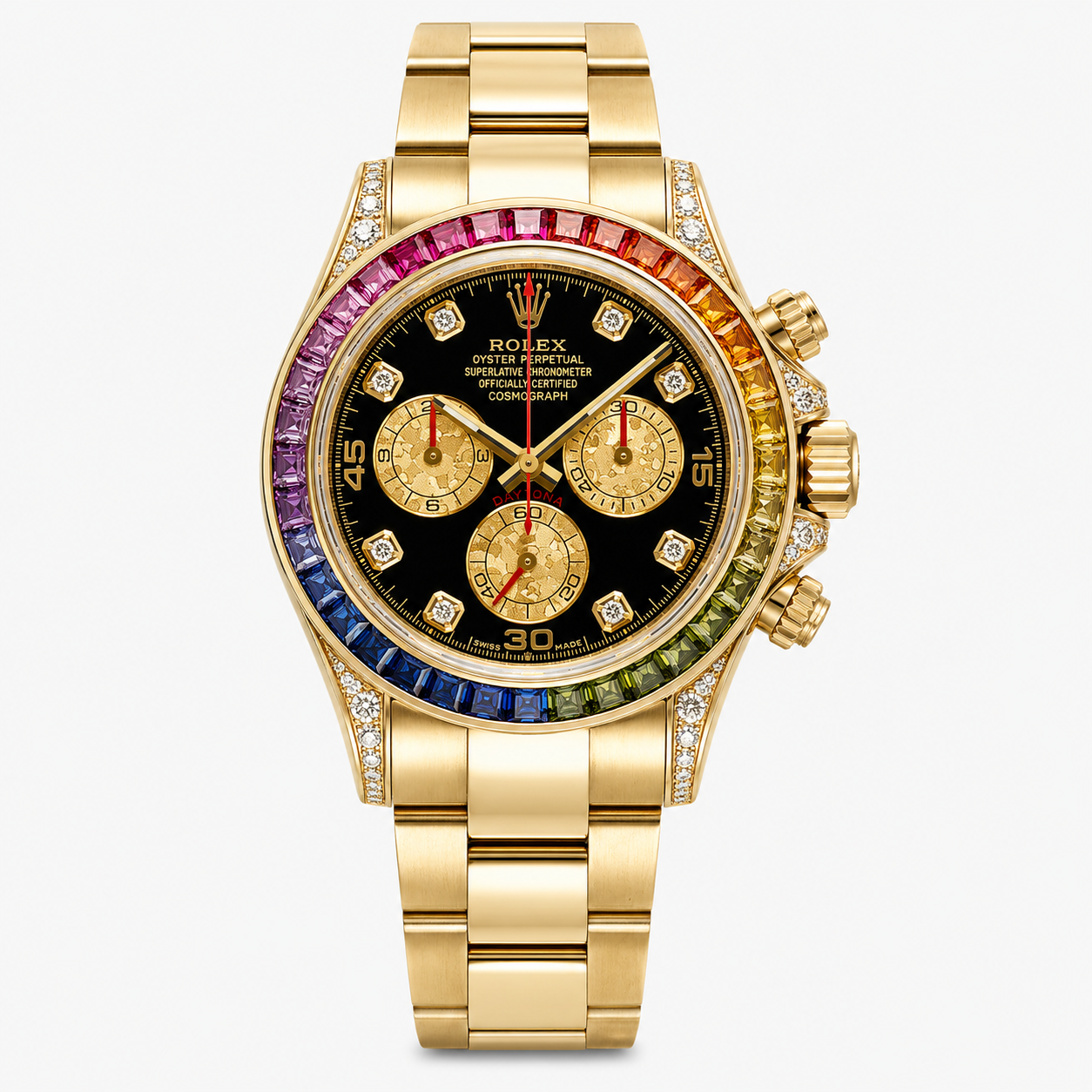 Daytona Rainbow Diamond Dial Oyster Bracelet Watch