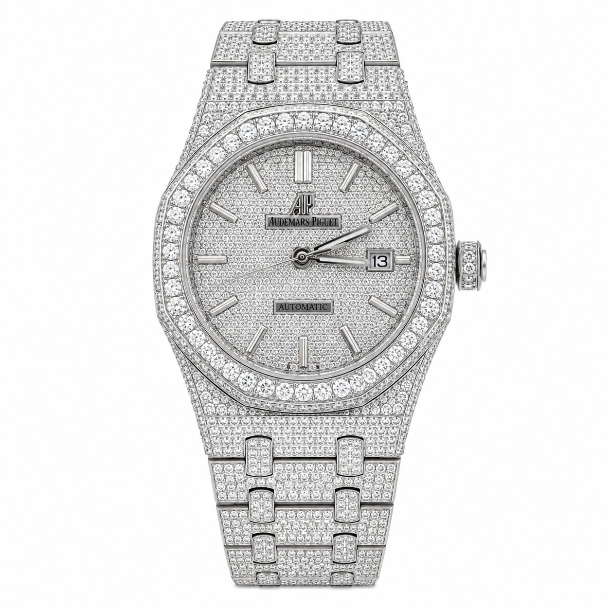 Royal Oak Diamond Pavé Arabic Dial Watch