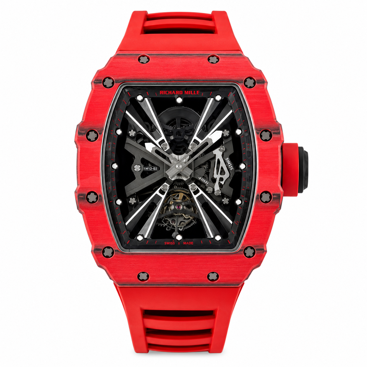 RM12-01 White Skeleton Dial Watch