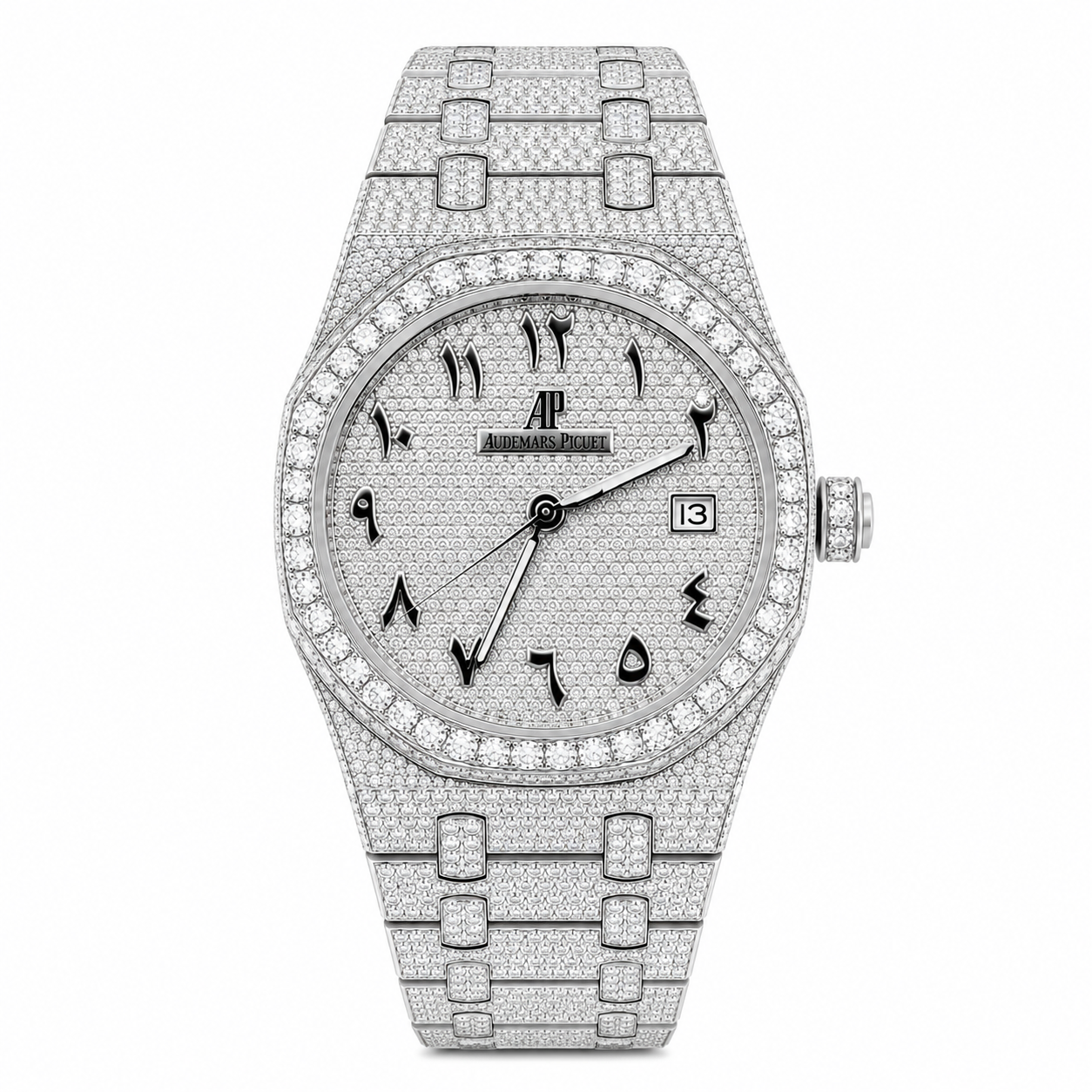 Royal Oak Diamond Pavé Arabic Dial Watch
