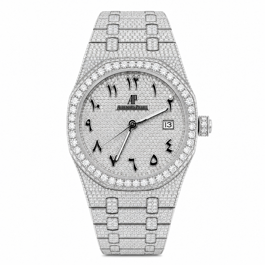 Royal Oak Diamond Pavé Arabic Dial Watch