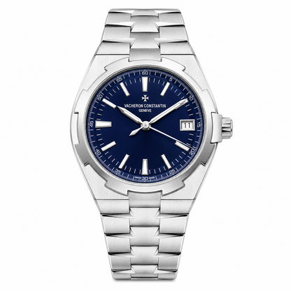 Overseas Silver Textured Dial Watch