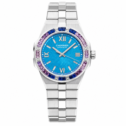 Alpine Eagle Purple Gem Bezel Gold Dial