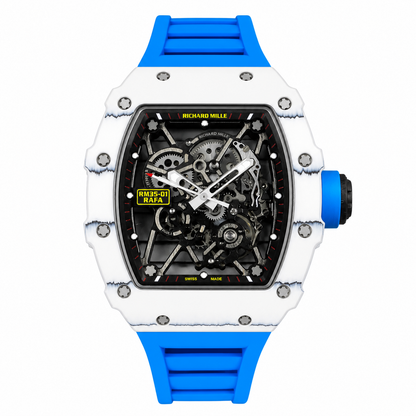 RM 35-01 Rafael Nadal Skeleton Automatic Watch White Case