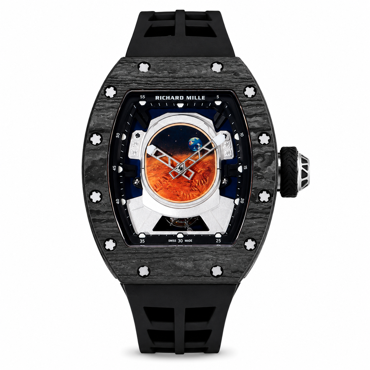 RM Mars Tourbillon Style Automatic Rubber Strap