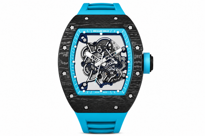 RM 67 02 Extra Flat Skeleton White Strap Watch